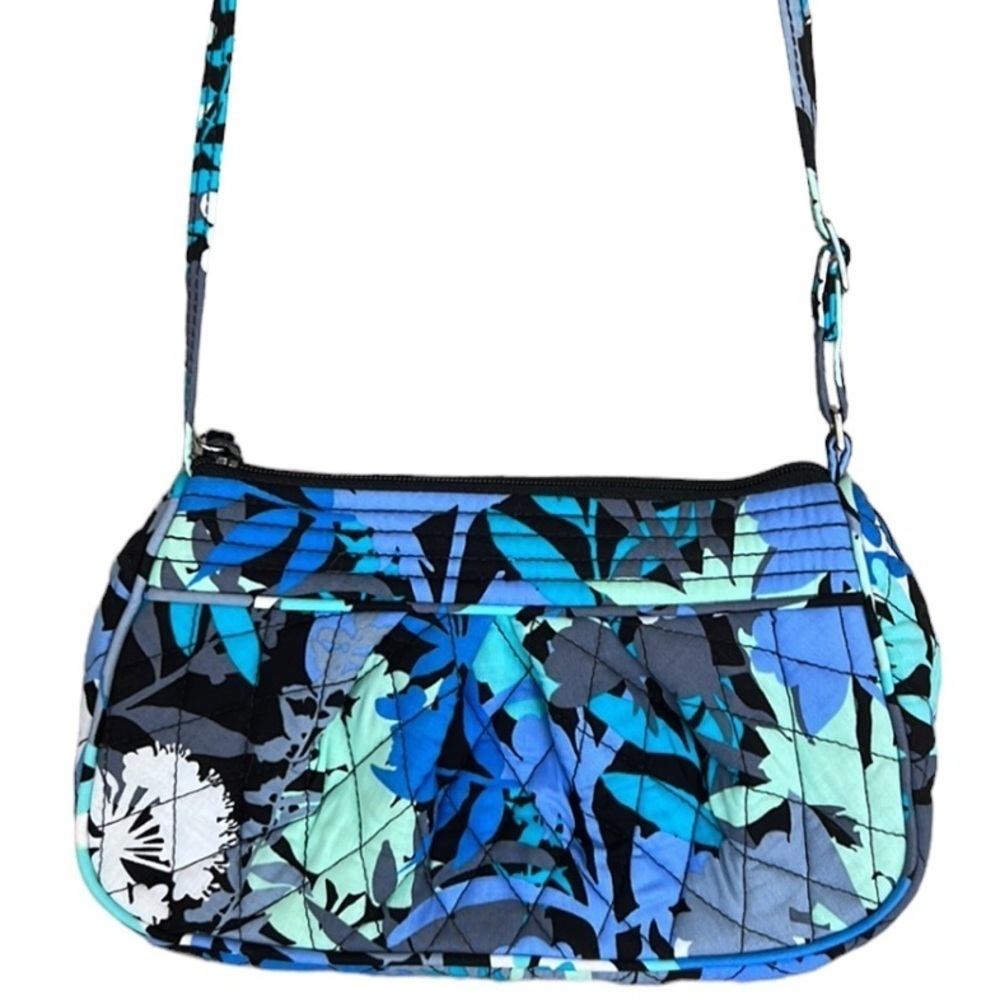 Vera Bradley Camofloral Quilted Mini Crossbody Bag Blue - Picture 3 of 12